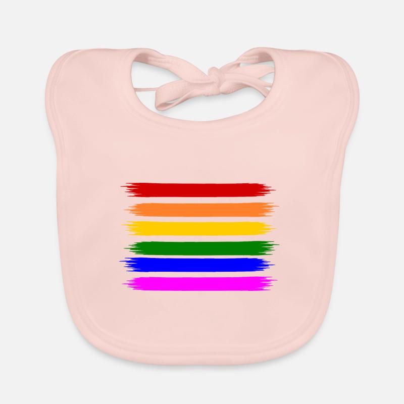 Lgbt - Bavoir bio Bébé - rose