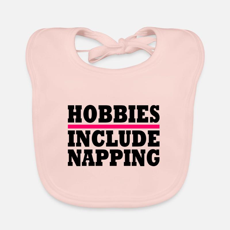 Hobbies include napping Bavoir bio Bébé