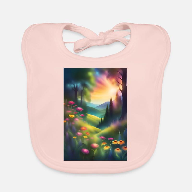 Wonderful forest graphic design Organic Baby Bibs