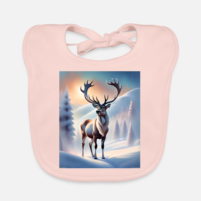 Renne d’hiver Bavoir bio Bébé