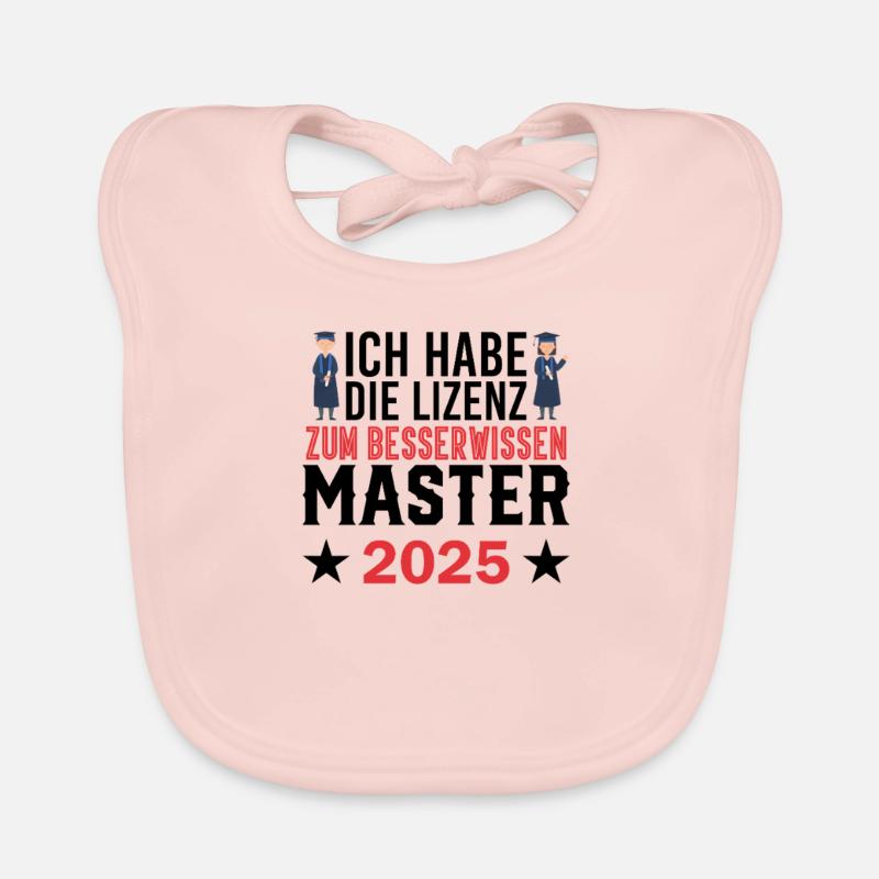 Master 2025 Master's Degree Graduation Graduation Organic Baby Bibs