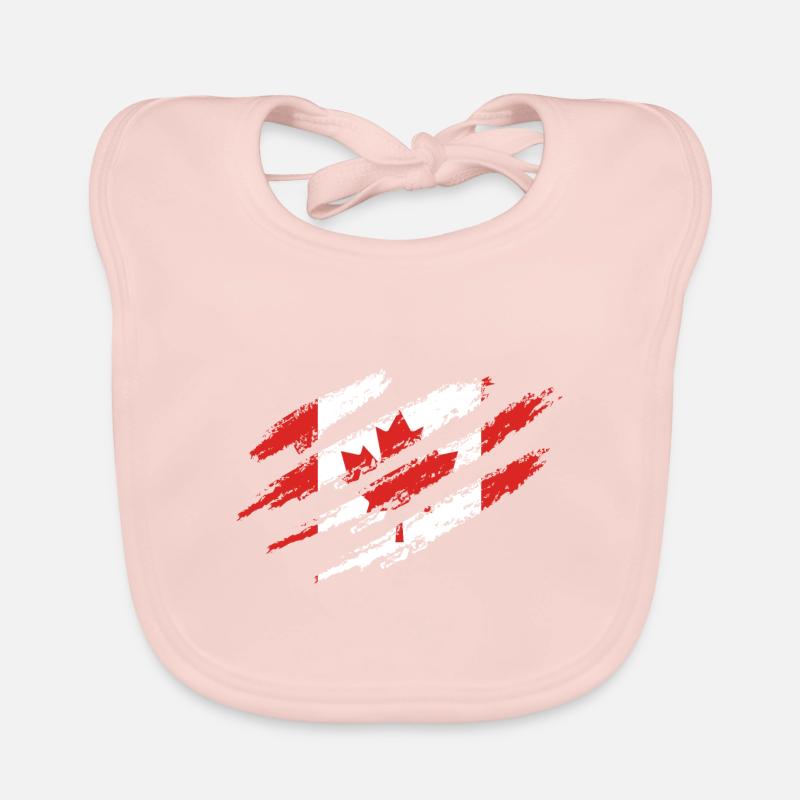 Canada drapeau à gratter feuille d'érable feuille d'érable Bavoir bio Bébé