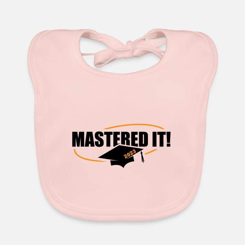 Master 2023 Abschluss Promotion Sponsion Uni - Baby Bio-Lätzchen - Rose