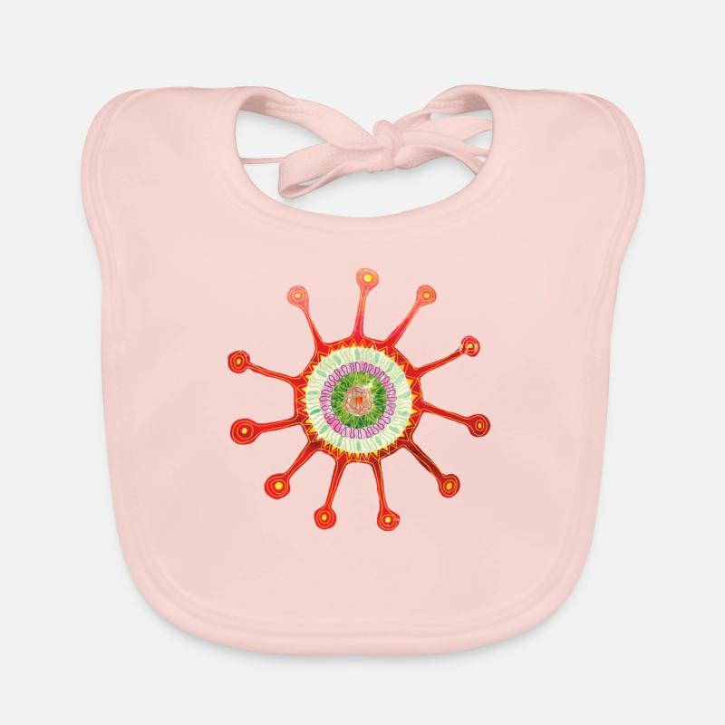 Mandala flower 3 Organic Baby Bibs