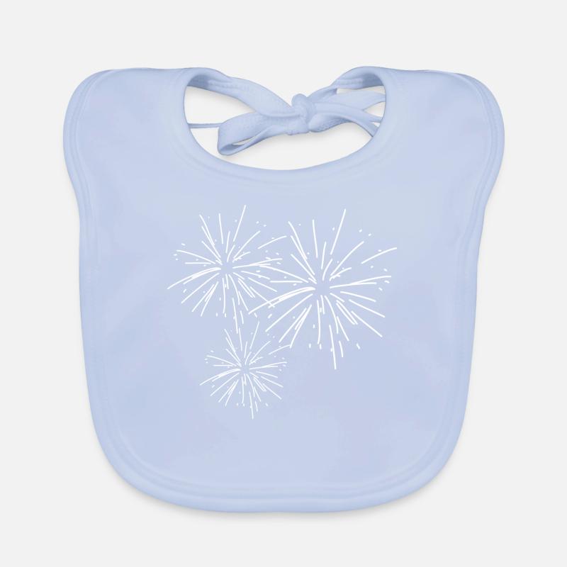 Fireworks Pyro Pyrotechnics Effect Organic Baby Bibs