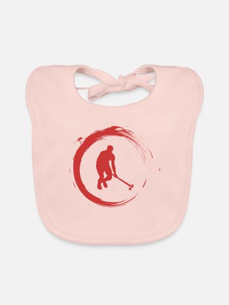 Hockey - Baby Bio-Lätzchen - Rose - Vorne