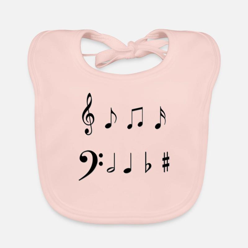 note de musique Bavoir bio Bébé