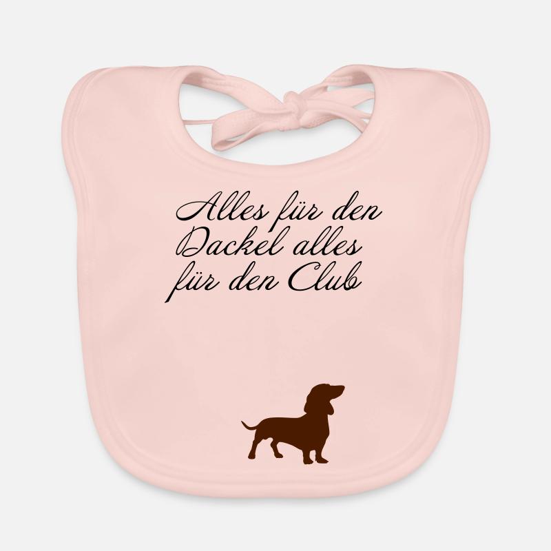 Dackel - Baby Bio-Lätzchen - Rose