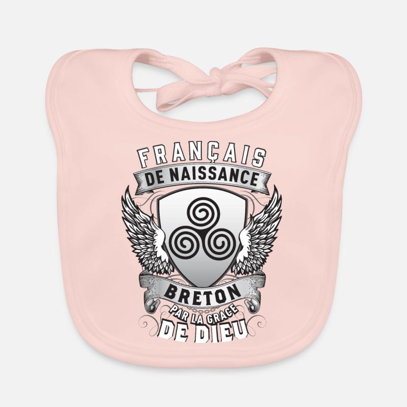 Breton grâce de Dieu - Bavoir bio Bébé - rose