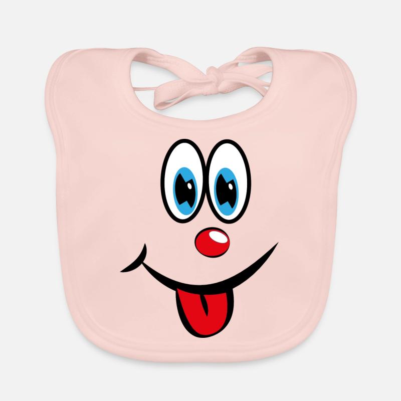 Smiley with tongue Organic Baby Bibs