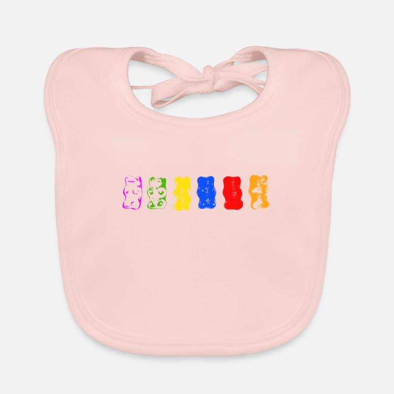 Gummibärchen - Süßigkeit - Geschenkidee Baby Bio-Lätzchen