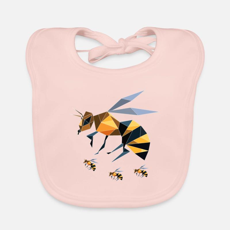 Origami abeille guêpe bourdon cristal insecte Bavoir bio Bébé