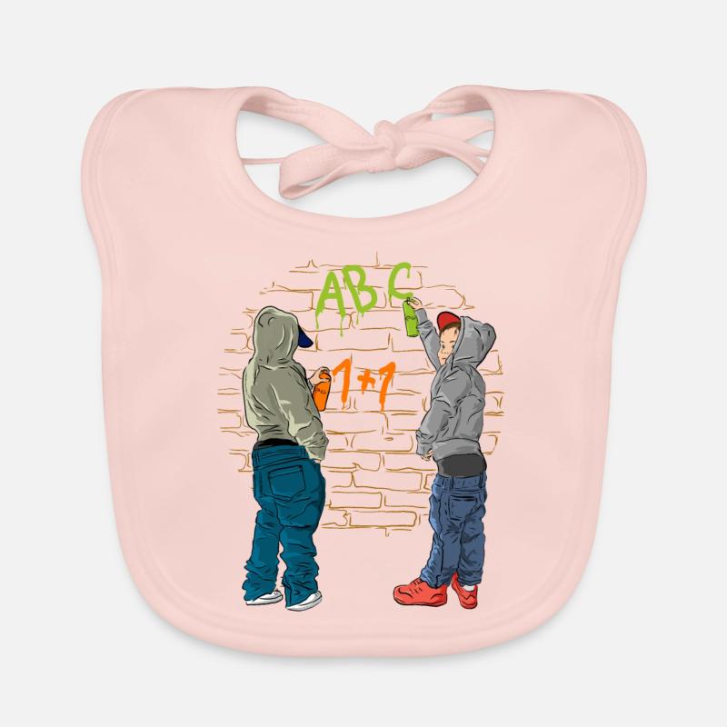Graffiti school Organic Baby Bibs