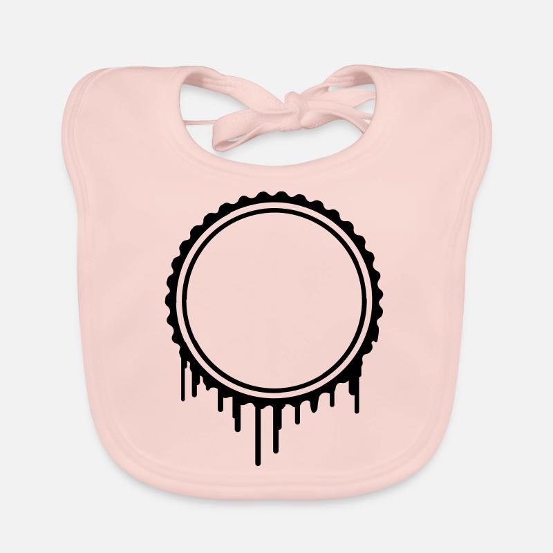 Frame border stamp Graffiti Organic Baby Bibs