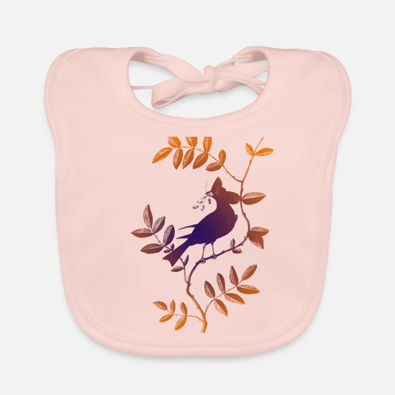 oiseau violet Bavoir bio Bébé