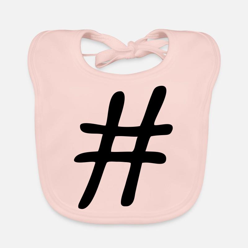 Conception de symbole Hashtag Bavoir bio Bébé