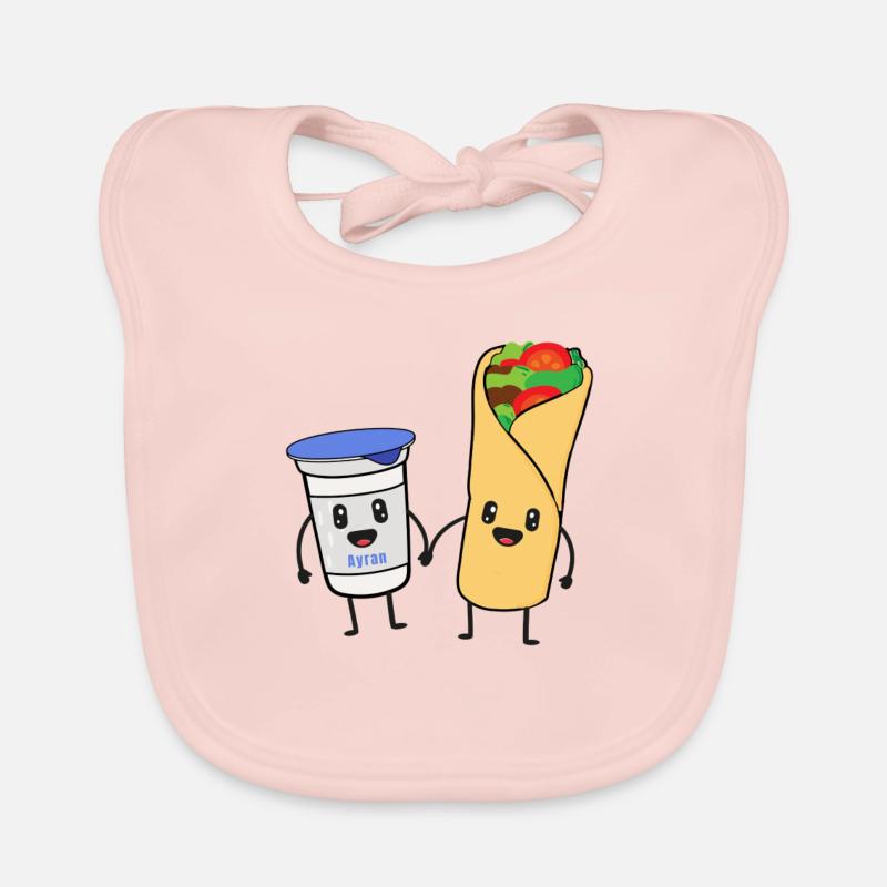 Pärchen Geschenk Dürüm Döner Ayran Lustig Süß Baby Bio-Lätzchen