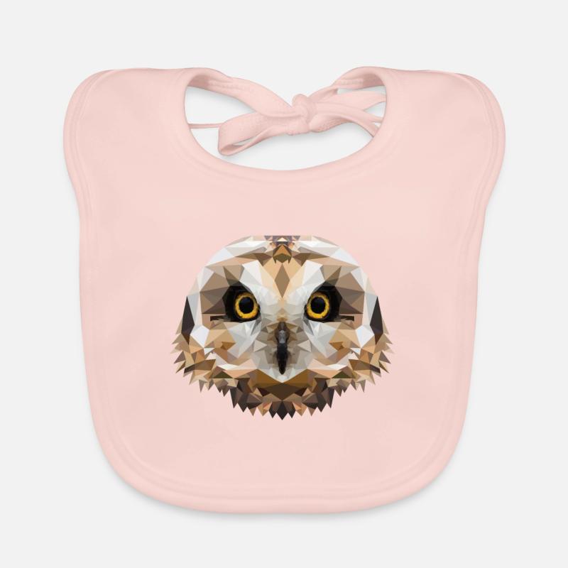 Polygon Sumpfohreule, Eule, Polygon, Tier, Vogel Baby Bio-Lätzchen