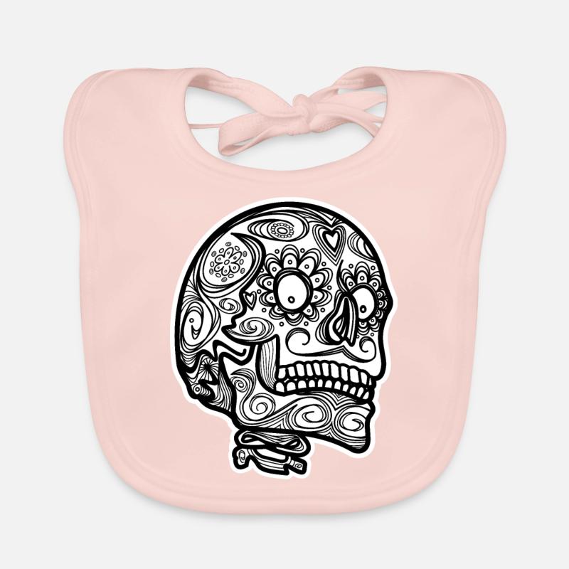 Mexikanischer Totenschädel Día de los Muertos Baby Bio-Lätzchen