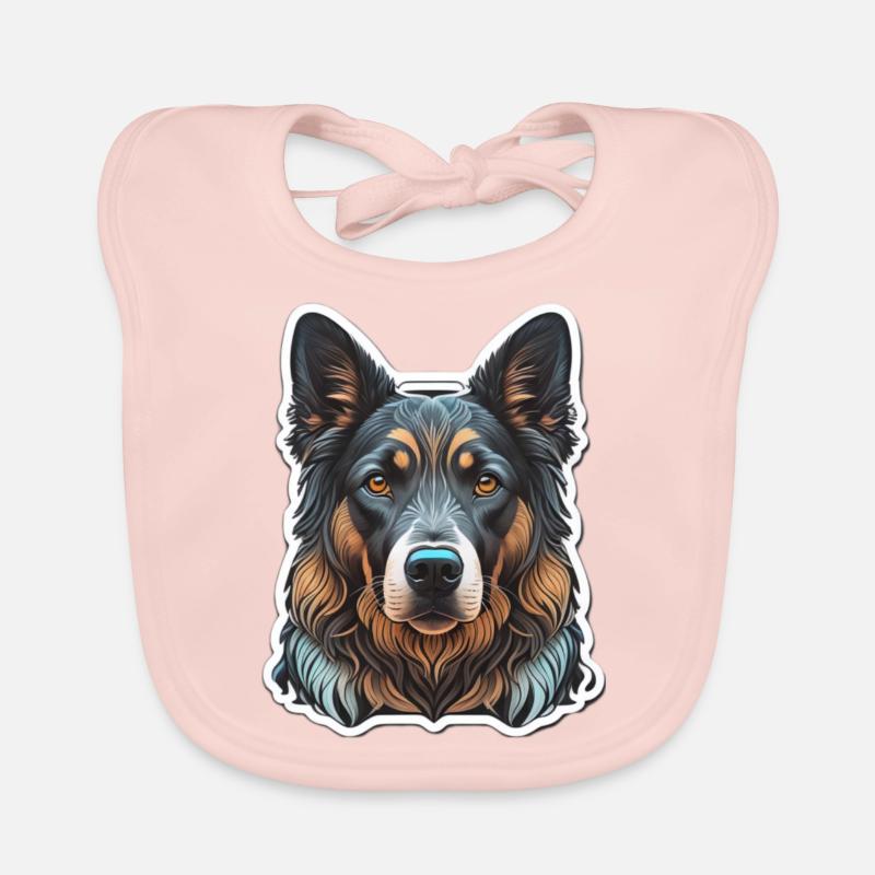 Chien de berger Bavoir bio Bébé