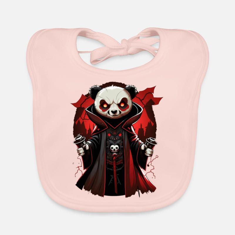 Panda Vampire Organic Baby Bibs