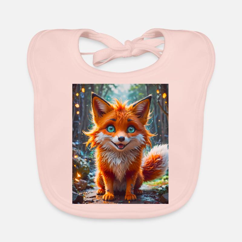Animaux super mignons dans une forêt – renard roux Bavoir bio Bébé