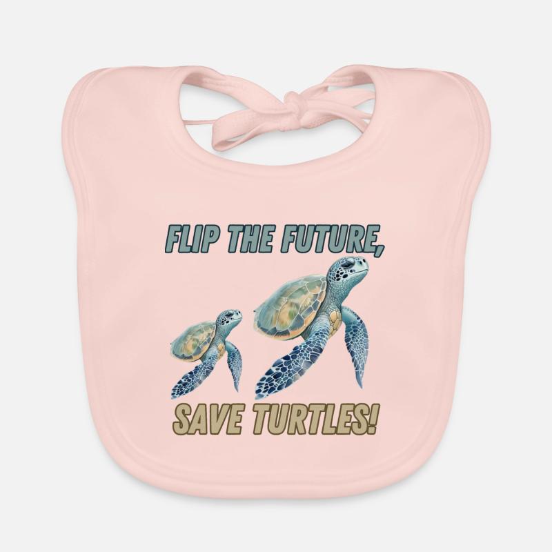 flip the future, save turtles! Bavoir bio Bébé
