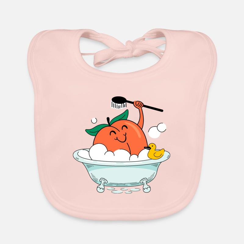 Pfirsich Baby Bio-Lätzchen