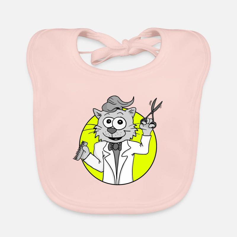 Coiffeur rétro chat - Motif coiffeur Bavoir bio Bébé