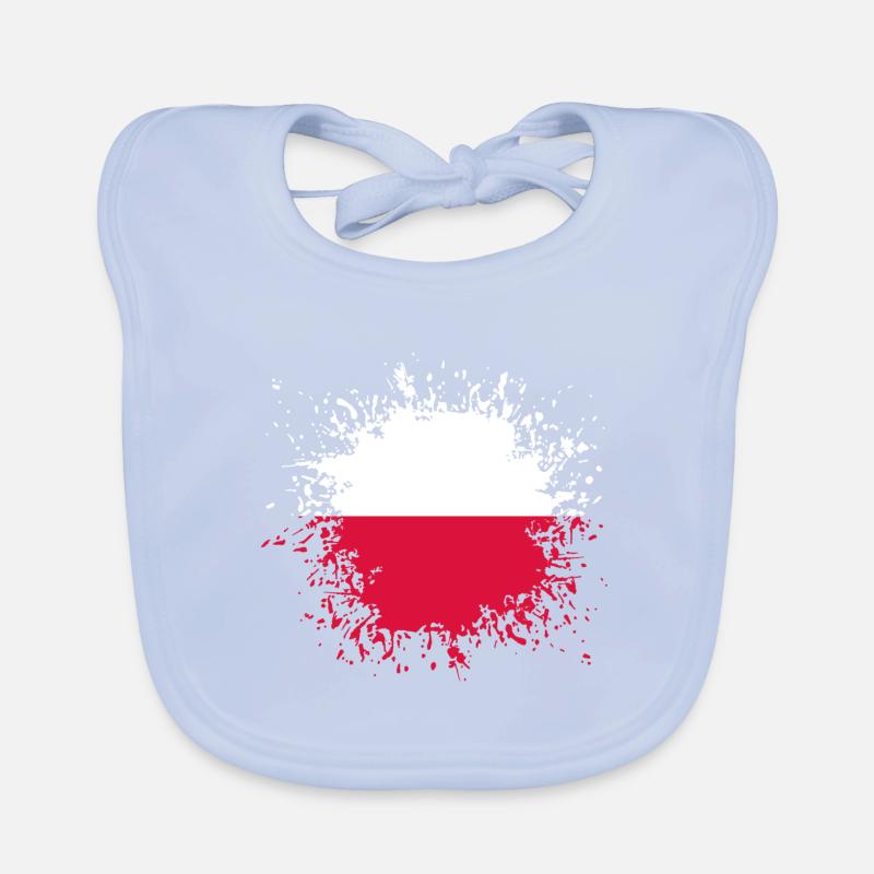 Pologne drapeau tache tache éclaboussures peinture tache Bavoir bio Bébé