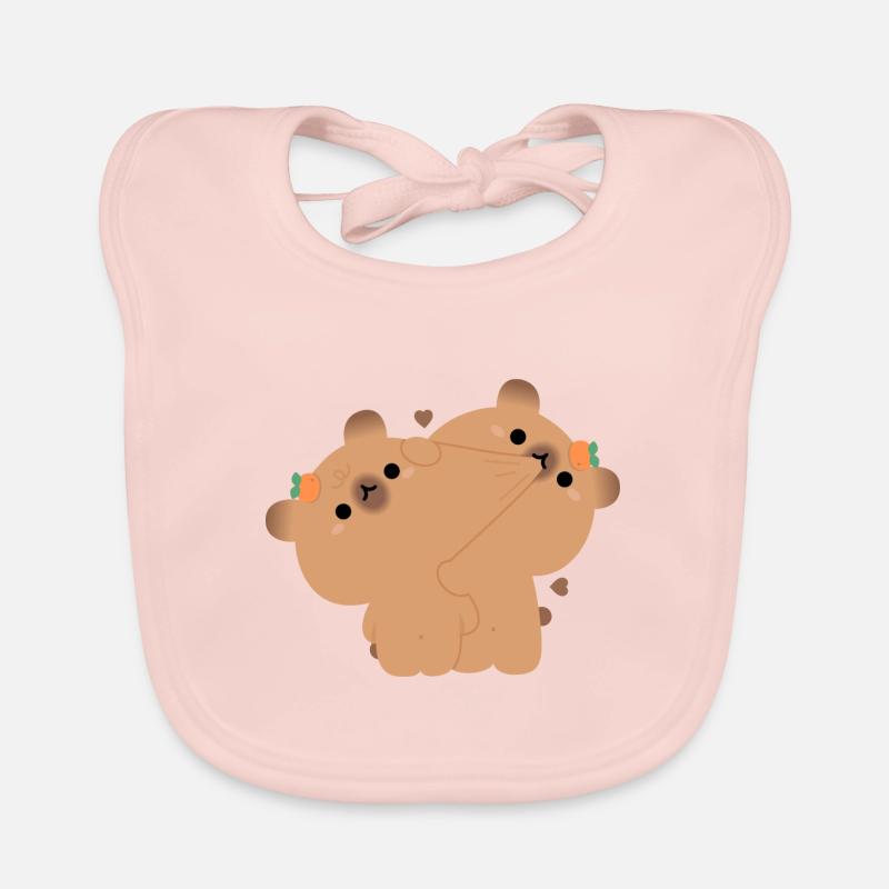 Couple de capybaras Bavoir bio Bébé