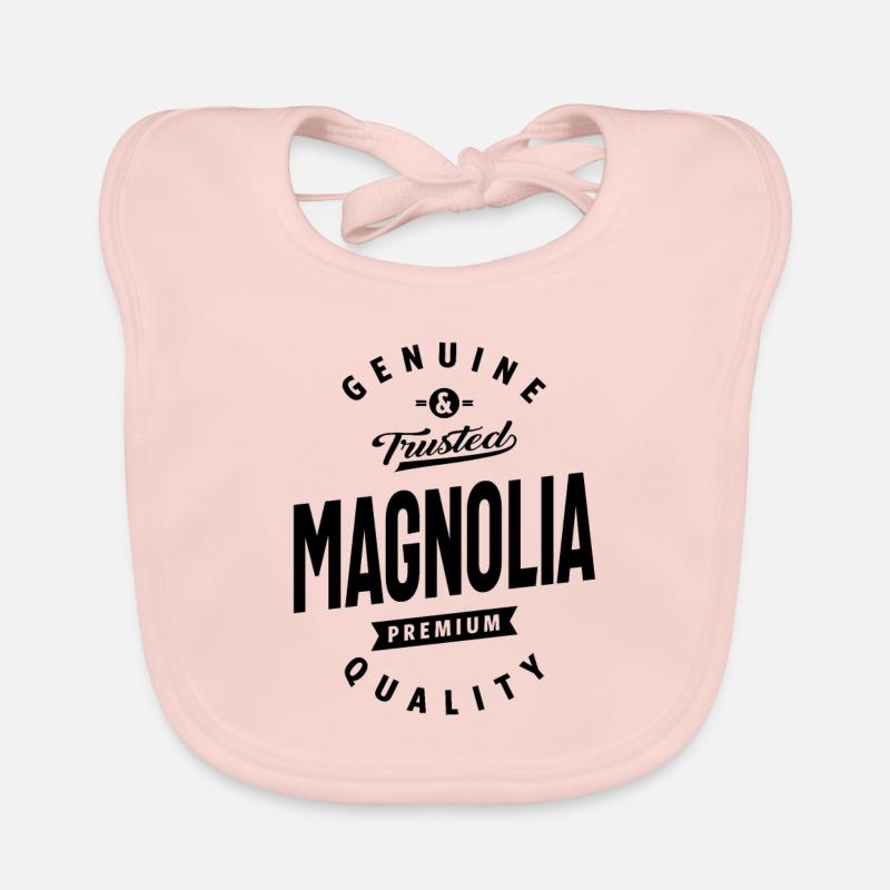 Magnolia Personalized Name Birthday Gift Organic Baby Bibs