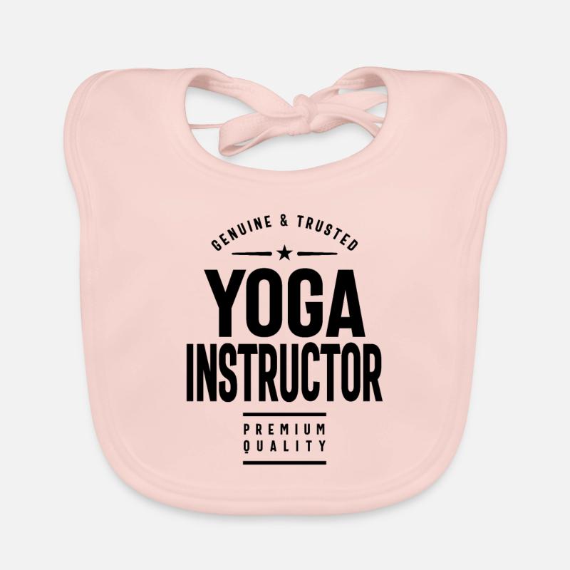 Yoga Instructor Gift Funny Job Title Profession Organic Baby Bibs