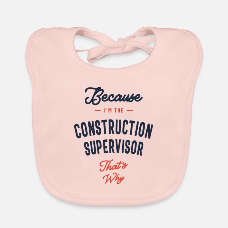 Construction Supervisor Job Occupation Organic Baby Bibs