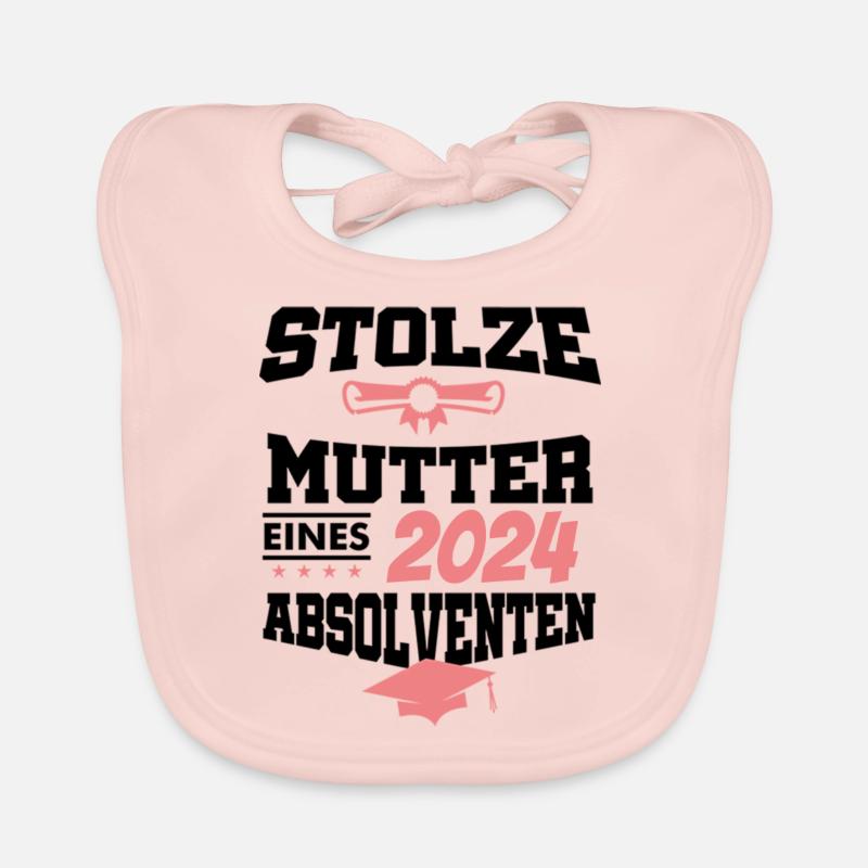 Absolvent Student Sponsion Graduate stolze Mutter Baby Bio-Lätzchen