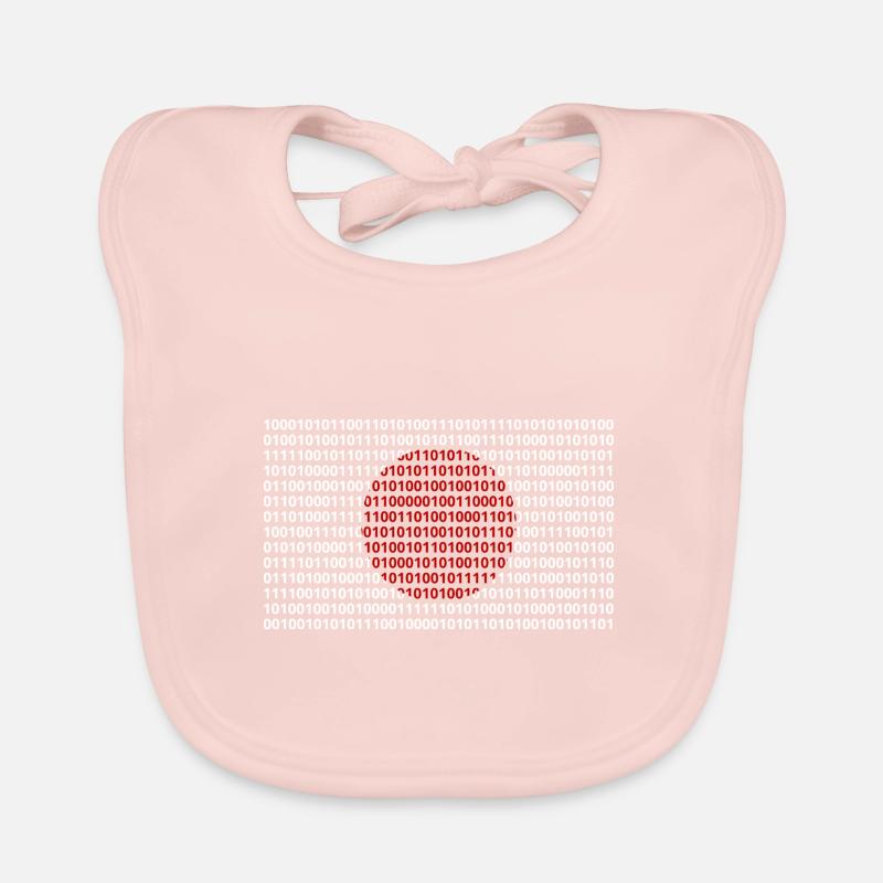 Japan Flagge Zahlen Binärcode Byte Bit Code Baby Bio-Lätzchen