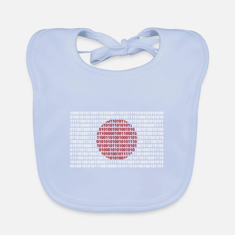 Japan flag numbers binary code byte bit code Organic Baby Bibs