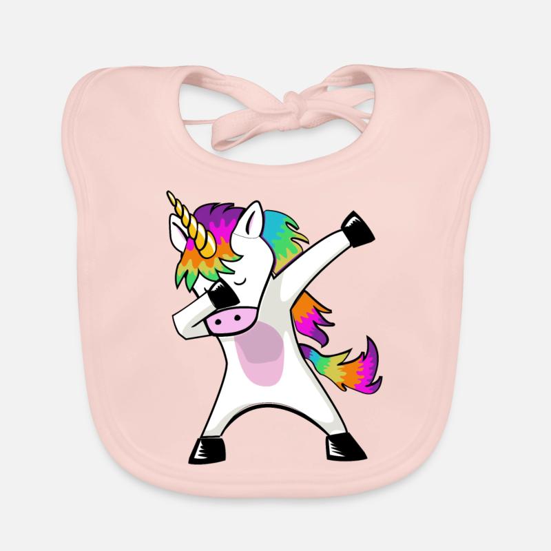 Dabbing Unicorn dabbendes Einhorn Dab Geschenkidee - Baby Bio-Lätzchen - Rose