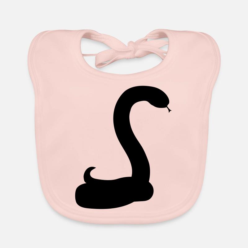 silhouette shadow snake face head gecko egg Organic Baby Bibs