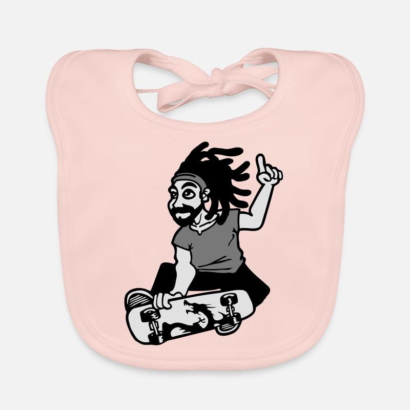 rasta lustig - Baby Bio-Lätzchen - Rose