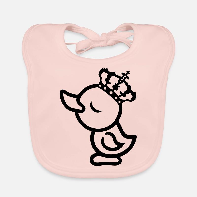 arrogant vain koenig queen princess chick kr Organic Baby Bibs