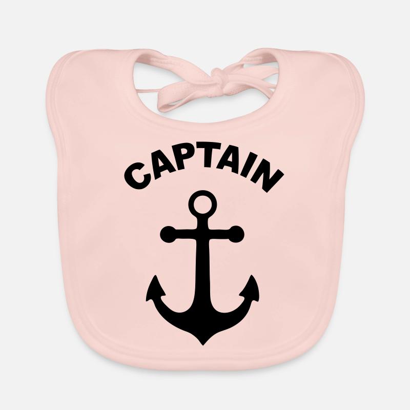 captain - marin - Bavoir bio Bébé - rose