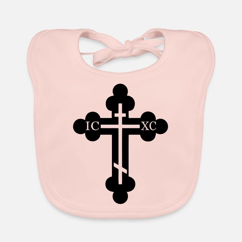 croix religion orthodoxe symbole Bavoir bio Bébé