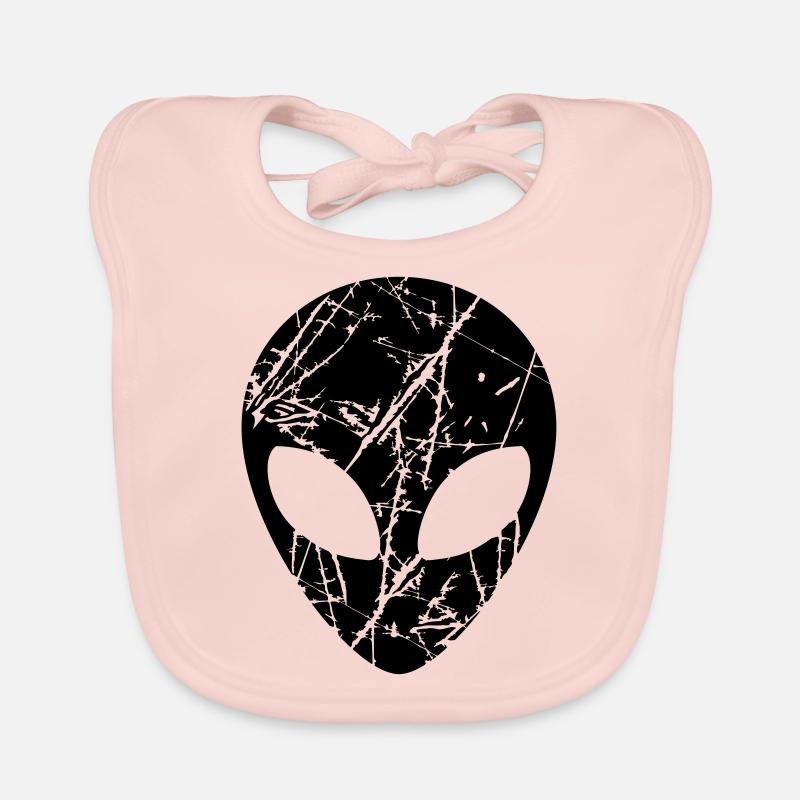 Cracked head alien Organic Baby Bibs