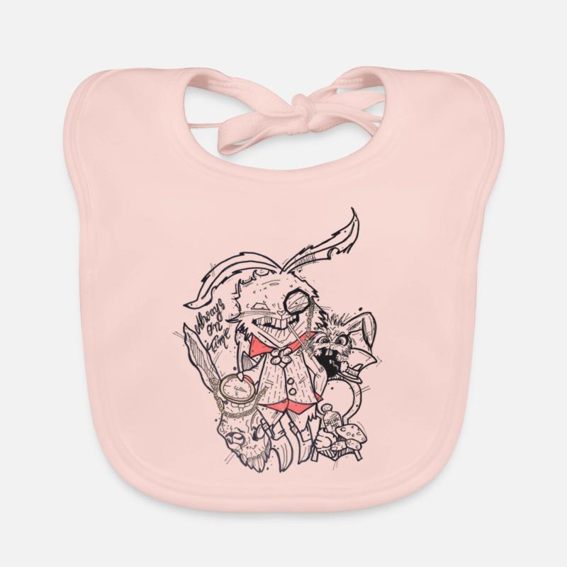 Toujours à l’heure - Bavoir bio Bébé - rose