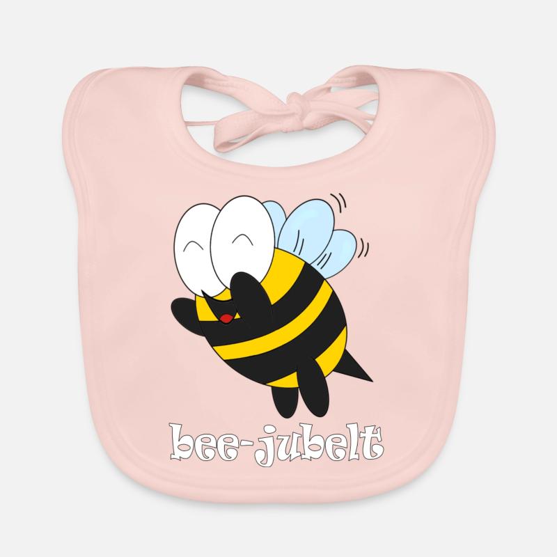 bee jubelt - Baby Bio-Lätzchen - Rose