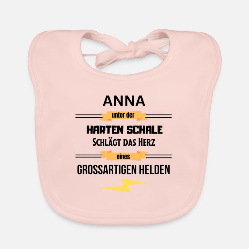 Anna unter harte Schale eines Großartigen Helden Baby Bio-Lätzchen