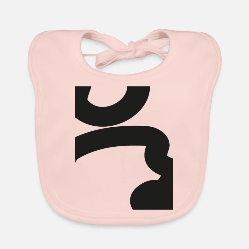 Graphic Pattern Line Design Hieroglyphic Minimalism Organic Baby Bibs