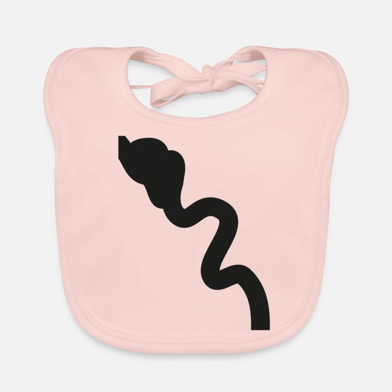 Lignes de vers Symbole de ligne serpent Signe simple Bavoir bio Bébé