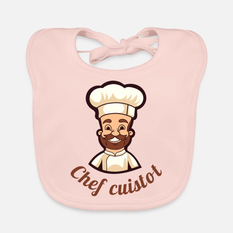 CHEF CUISTOT - Bavoir bio Bébé - rose